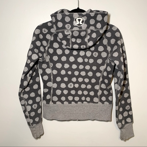 lululemon athletica Tops - Lululemon Sz 4 Grey polka dot scuba hoodie